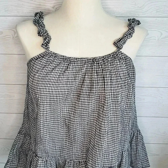 Madewell ruffled straps cami top in gingham Size 6 - Picture 6 of 8